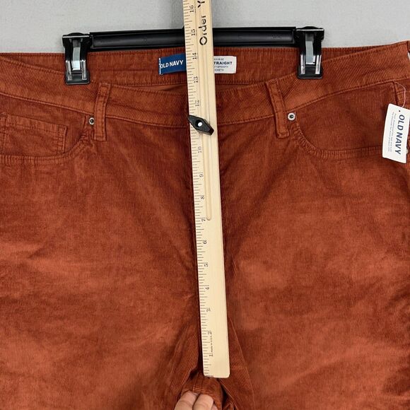 Old Navy Pants Womens 18 Brown High Rise OG Straight Corduroy Academia Preppy - Picture 14 of 16